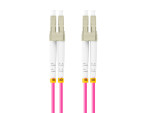 foto de CABLE DE FIBRAOPTICA LANBERG 5M MULTI LC/UPC-LC/UPC DUPLEX OM4 50/125 LSZH VIOL