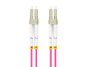 foto de CABLE DE FIBRAOPTICA LANBERG 5M MULTI LC/UPC-LC/UPC DUPLEX OM4 50/125 LSZH VIOL