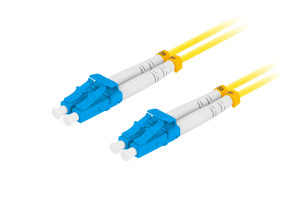 foto de CABLE DE FIBRAOPTICA LANBERG 2M MONO LC/UPC-LC/UPC DUPLEX G657A1 LSZH AMARILL
