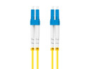 foto de CABLE DE FIBRAOPTICA LANBERG 2M MONO LC/UPC-LC/UPC DUPLEX G657A1 LSZH AMARILL