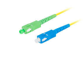foto de CABLE DE FIBRAOPTICA LANBERG 1M MONO SC/APC-SC/UPC SIMPLEX G657A1 LSZH AMARILL