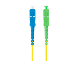 foto de CABLE DE FIBRAOPTICA LANBERG 1M MONO SC/APC-SC/UPC SIMPLEX G657A1 LSZH AMARILL