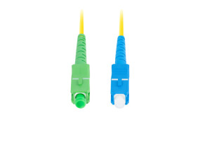 foto de CABLE DE FIBRAOPTICA LANBERG 1M MONO SC/APC-SC/UPC SIMPLEX G657A1 LSZH AMARILL