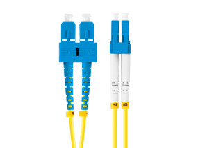 foto de CABLE DE FIBRAOPTICA LANBERG 1M MONO SC/UPC-LC/UPC DUPLEX G657A1 LSZH AMARILL