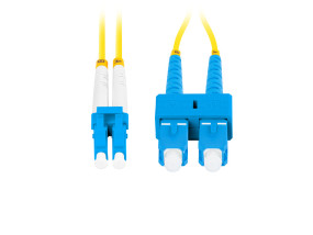 foto de CABLE DE FIBRAOPTICA LANBERG 1M MONO SC/UPC-LC/UPC DUPLEX G657A1 LSZH AMARILL