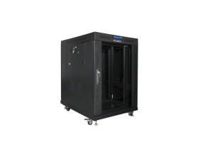 foto de ARMARIO LANBERG RACK 19” 15U 800X1000 LCD PUERTA CRISTAL FLAT PACK NEGRO