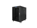foto de ARMARIO LANBERG RACK 19” 15U 800X1000 LCD PUERTA CRISTAL FLAT PACK NEGRO