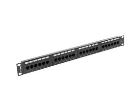 foto de PATCH PANEL LANBERG CAT.6 UTP 24 PUERTOS 1U CAT.6 UTP 19 RACK NEGRO