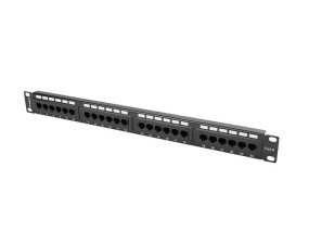 foto de PATCH PANEL LANBERG CAT.6 UTP 24 PUERTOS 1U CAT.6 UTP 19 RACK NEGRO