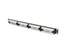 foto de PATCH PANEL LANBERG CAT.6 UTP 24 PUERTOS 1U CAT.6 UTP 19 RACK NEGRO
