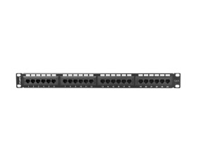 foto de PATCH PANEL LANBERG CAT.6 UTP 24 PUERTOS 1U CAT.6 UTP 19 RACK NEGRO