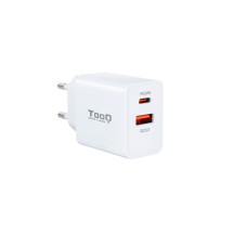 foto de CARGADOR PARED TOOQ USB-C/PD 20W, USB-A/QC 18W BLANCO