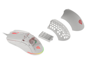 foto de RATON GAMING GENESIS KRYPTON 750 RGB SENSOR PMW3333 8000 DPI BLANCO
