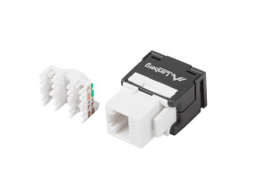foto de CONECTOR KEYSTONE LANBERG CAT.6A UTP RJ45 180º TOOLLESS