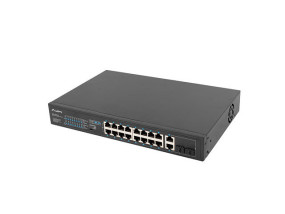 foto de SWITCH LANBERG 18 PTOS 100MB 16xPOE+/2x GBIT ETHER 250W RACK 19