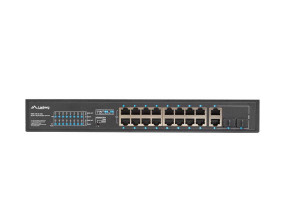 foto de SWITCH LANBERG 18 PTOS 100MB 16xPOE+/2x GBIT ETHER 250W RACK 19