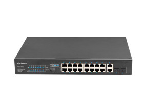 foto de SWITCH LANBERG 18 PTOS 100MB 16xPOE+/2x GBIT ETHER 250W RACK 19