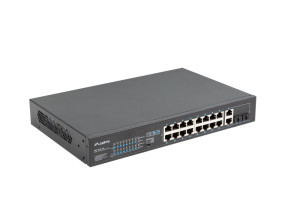 foto de SWITCH LANBERG 18 PTOS 100MB 16xPOE+/2x GBIT ETHER 150W RACK 10/19