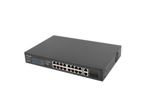 foto de SWITCH LANBERG 18 PTOS 100MB 16xPOE+/2x GBIT ETHER 150W RACK 10/19