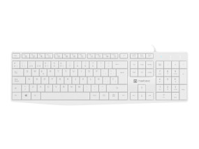 foto de TECLADO NATEC NAUTILUS SLIM LAYOUT USB BLANCO
