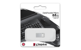 foto de MEMORIA USB 3.2 KINGSTON 64GB DATATRAVELER MICRO 200MB METAL