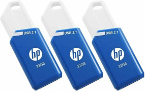 foto de MEMORIA USB 3.1 HP 3x32GB X755W PACK AZUL