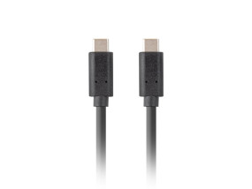 foto de CABLE USB-C LANBERG 3.1 GEN 2 MACHO/MACHO 10GB/S PD100W 1.8M NEGRO