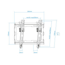 foto de SOPORTE PARED TV TOOQ LP1044T-B NEGRO 23-43 MAX 45 KG