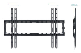 foto de TooQ LP1080F-B soporte para TV 2,03 m (80) Negro
