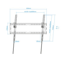 foto de SOPORTE PARED TV TOOQ LP1081T-B NEGRO 37-80 MAX 45 KG