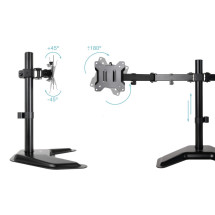 foto de SOPORTE MESA TOOQ 2 PANTALLAS 17-32 NEGRO