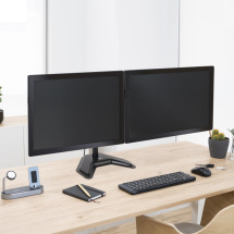 foto de SOPORTE MESA TOOQ 2 PANTALLAS 17-32 NEGRO