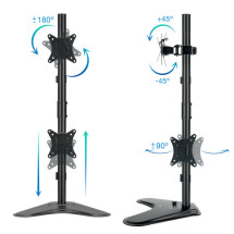 foto de TooQ Soporte de mesa para 2 pantallas 17-32 verticales
