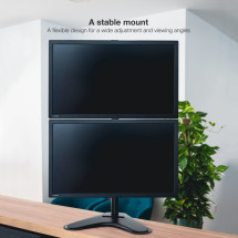 foto de TooQ Soporte de mesa para 2 pantallas 17-32 verticales