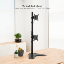 foto de TooQ Soporte de mesa para 2 pantallas 17-32 verticales