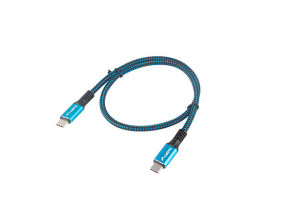 foto de CABLE USB-C 4.0 LANBERG MACHO/MACHO 0.5M 100W 8K 30HZ NEGRO/AZUL