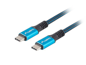 foto de CABLE USB-C 4.0 LANBERG MACHO/MACHO 1.2M 100W 8K 30HZ NEGRO/AZUL