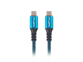 foto de CABLE USB-C 4.0 LANBERG MACHO/MACHO 1.2M 100W 8K 30HZ NEGRO/AZUL