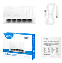 foto de SWITCH CUDY 5-PORT 10/100 MBPS DESKTOP SWITCH FS105D