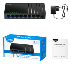 foto de Cudy GS108D switch No administrado Gigabit Ethernet (10/100/1000) Negro