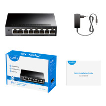foto de SWITCH CUDY 8-PORT GIGABIT METAL SWITCH GS108