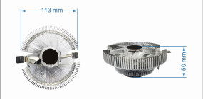 foto de VENTILADOR DE REFRIGERACION GEMBIRD   DE CPU 9 CM 55 W LED AZUL 4 PIN