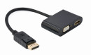 foto de DISPLAY GEMBIRD PORT MACHO A HDMI HEMBRA + CABLE ADAPTADOR VGA HEMBRA NEGRO