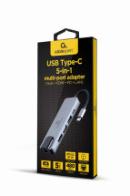 foto de ADAPTADOR MULTIPUERTO USB TIPO C 5 EN 1 HUB HDMI PD LAN