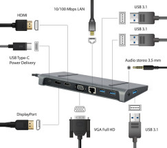 foto de ADAPTADOR MULTIPUERTO USB TIPO C 9 EN 1