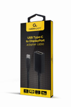 foto de CABLE ADAPTADOR USB TIPO-C A DISPLAYPORT 4K 15 CM NEGRO