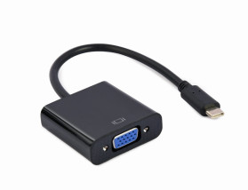 foto de CABLE ADAPTADOR USB TIPO C A VGA 15 CM NEGRO