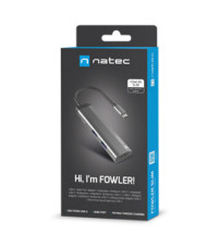 foto de ADAPTADOR NATEC FOWLER SLIM USB-C 2XUSB 3.0,HDMI 4K,USB-C PD