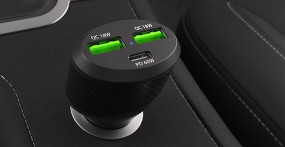foto de CARGADOR COCHE NATEC CONEY 2XUSB, 1XUSB-C QC3.0, PD 3.0 84W NEGRO