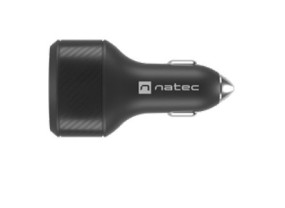 foto de CARGADOR COCHE NATEC CONEY 2XUSB, 1XUSB-C QC3.0, PD 3.0 84W NEGRO